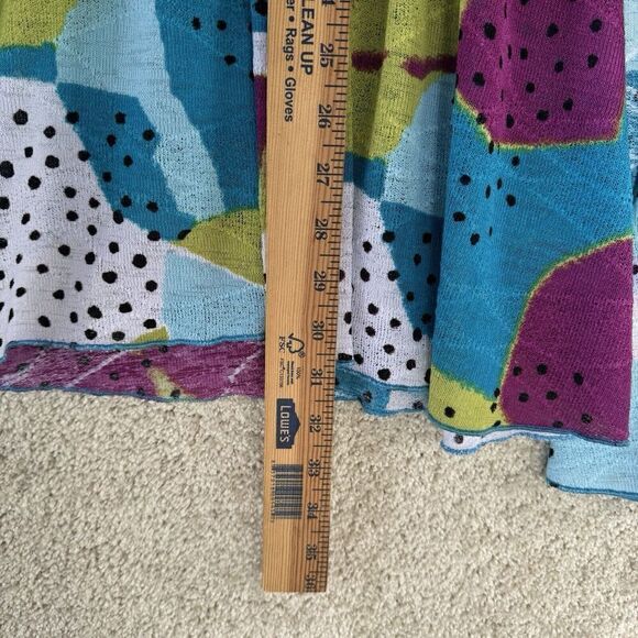 Ali‎ Miles Scarf Front Cardigan Women's Large Lagen Look Multi Color Knit Top - Picture 8 of 10